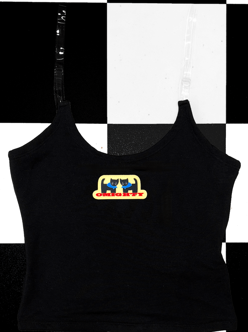 o'mighty KITTY INVISIBLE TANK IN BLACK