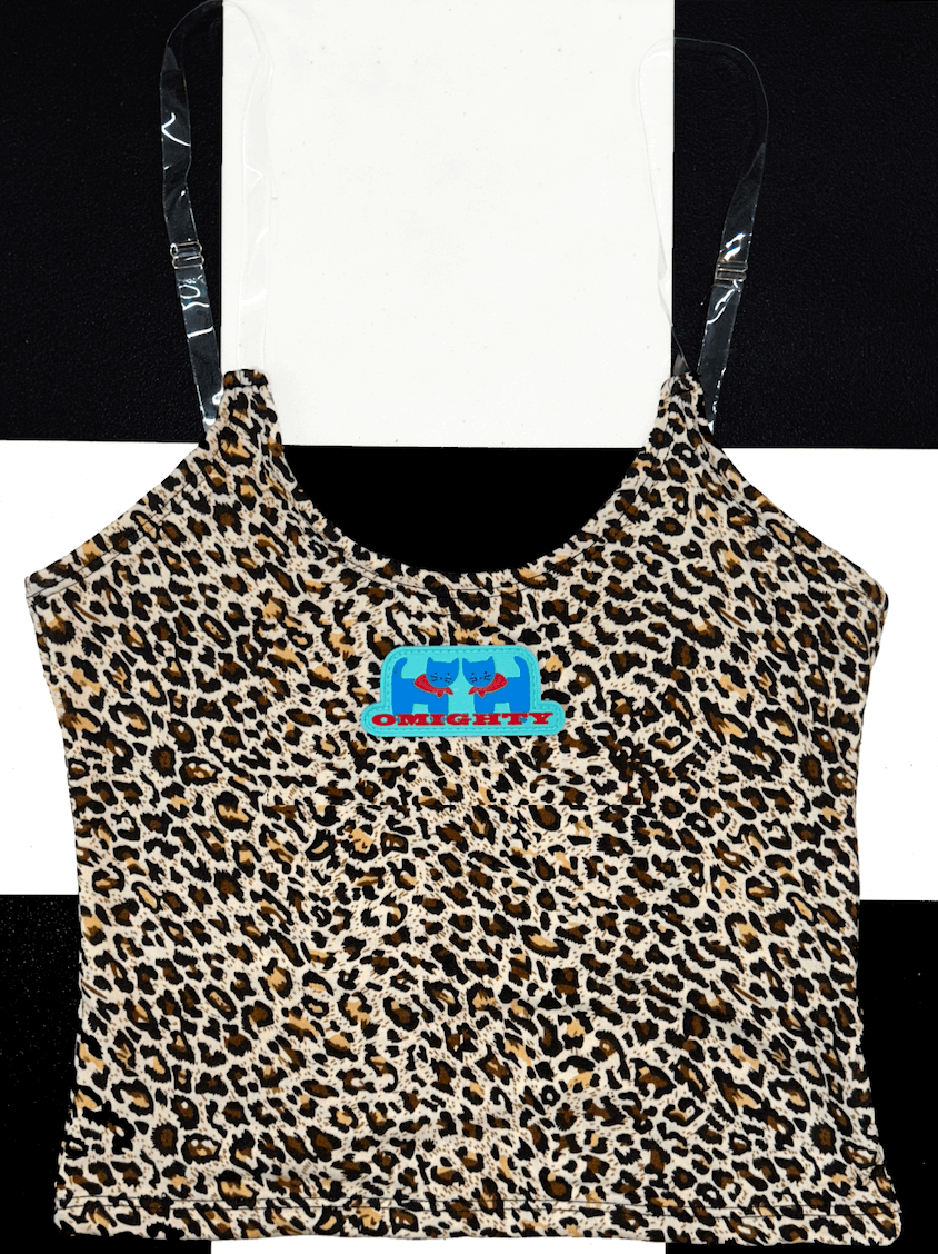 o'mighty KITTY INVISIBLE TANK IN LEOPARD