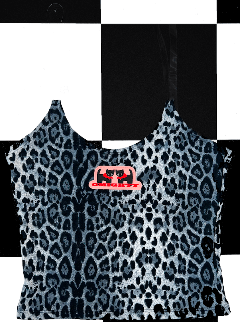 o'mighty KITTY INVISIBLE TANK IN SNOW LEOPARD