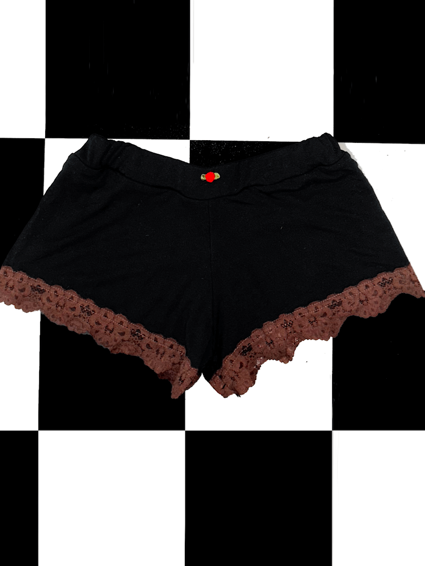 o'mighty KITTY LACE SHORT IN BLACK