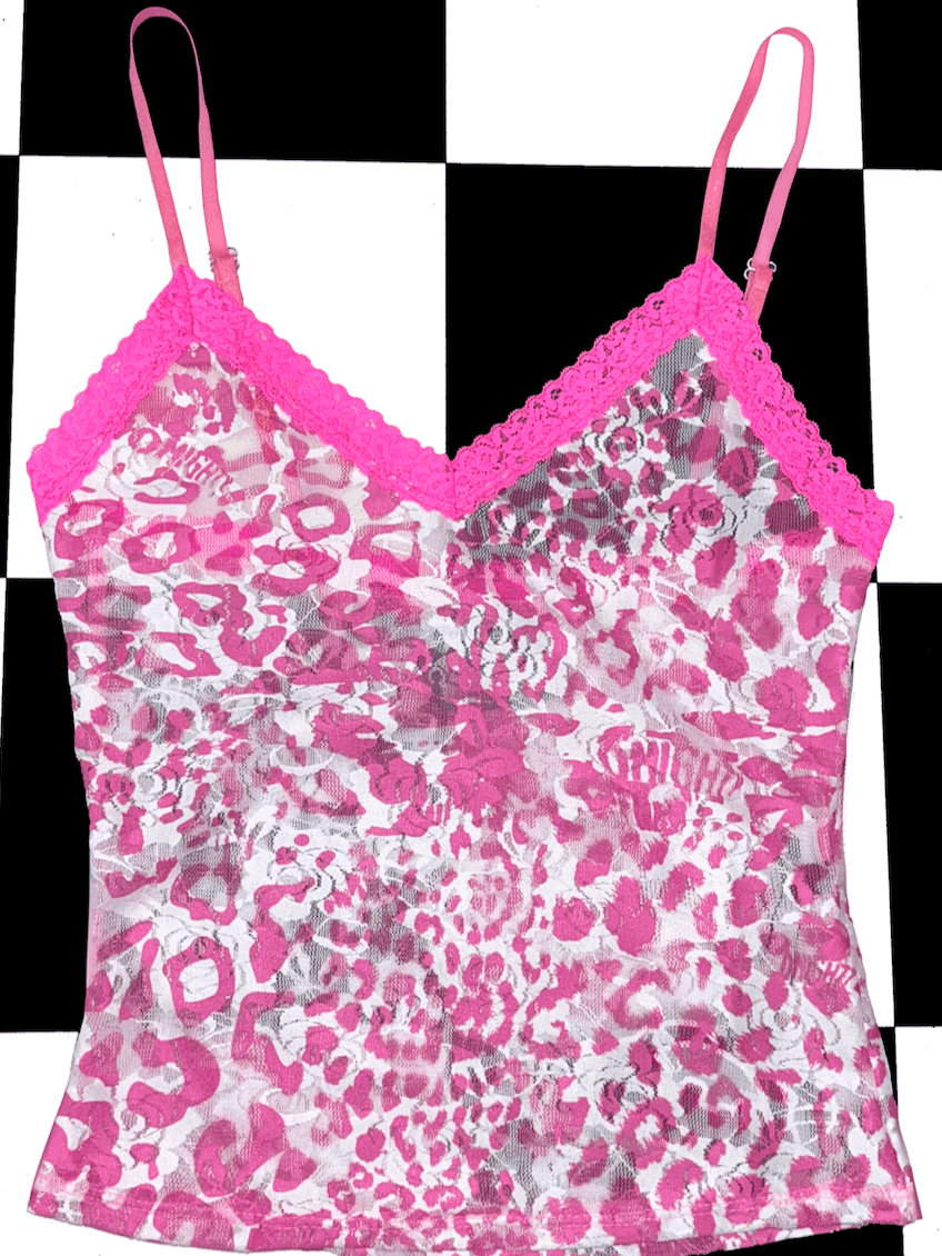 o'mighty LEOPARD LACE CAMI IN PINK