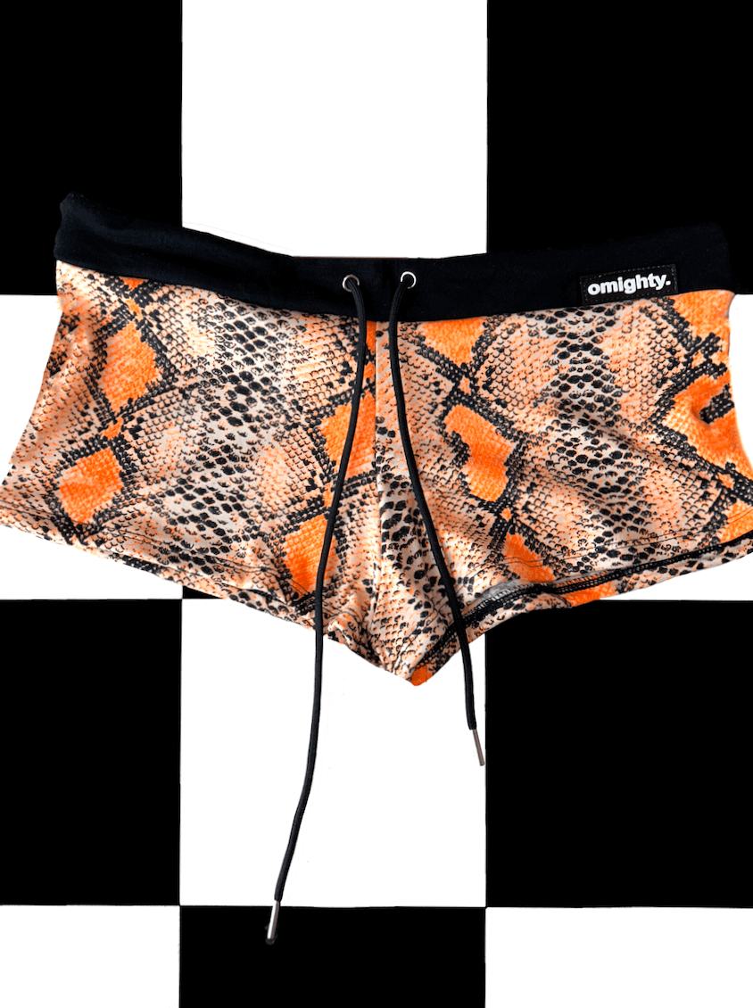 o'mighty LOGO BOYSHORT IN NEON ORANGE