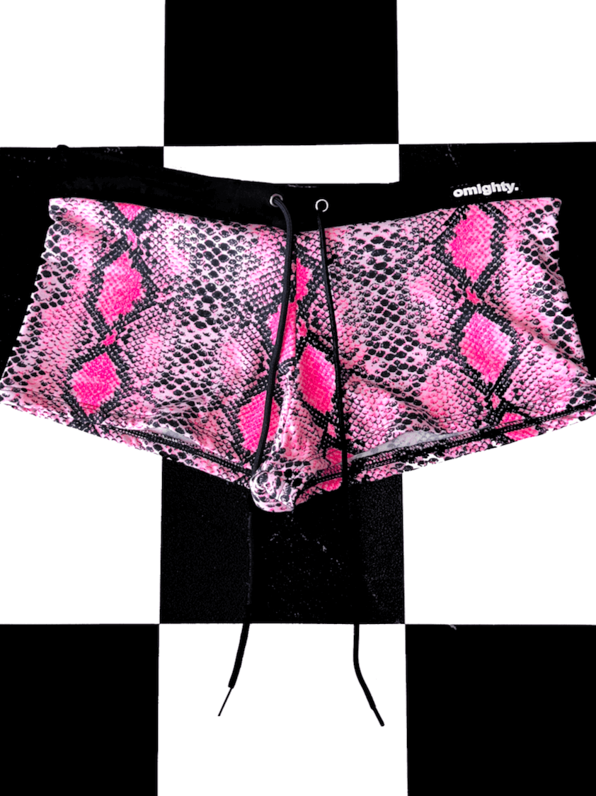 o'mighty LOGO BOYSHORT IN NEON PINK