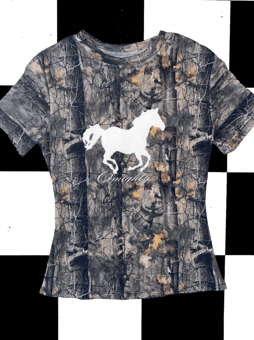 o'mighty LOGO CAMO POINTELLE TEE