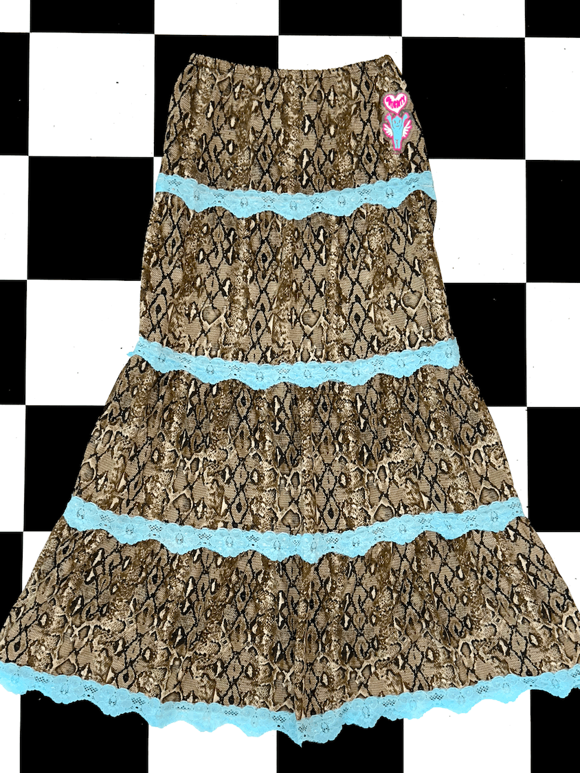 o'mighty LOGO LONG SKIRT IN PYTHON