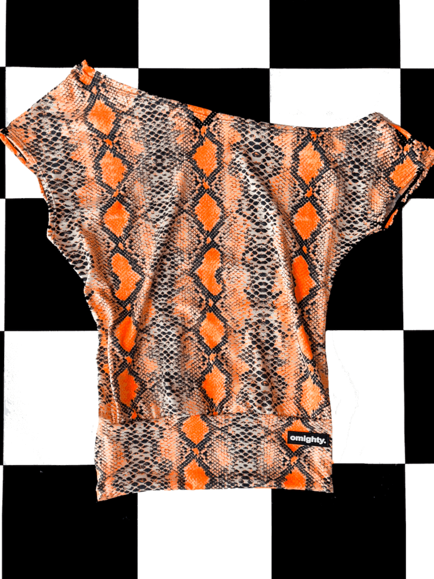 o'mighty LOGO OFFSHOULDER IN NEON ORANGE