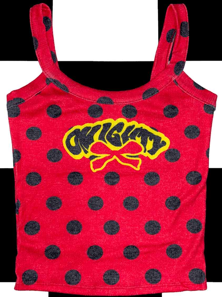 o'mighty LOGO POLKA POINTELLE CAMI