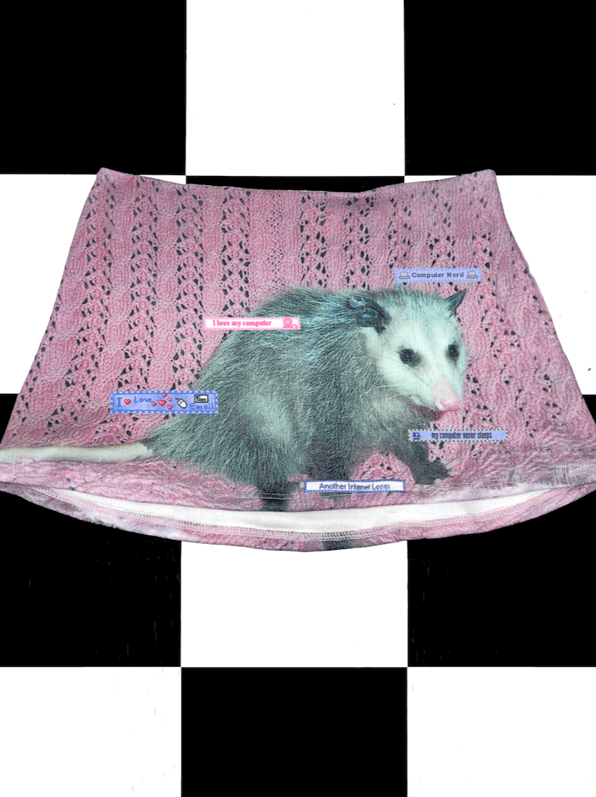 o'mighty LOSER POSSUM POINTELLE MICRO SKIRT