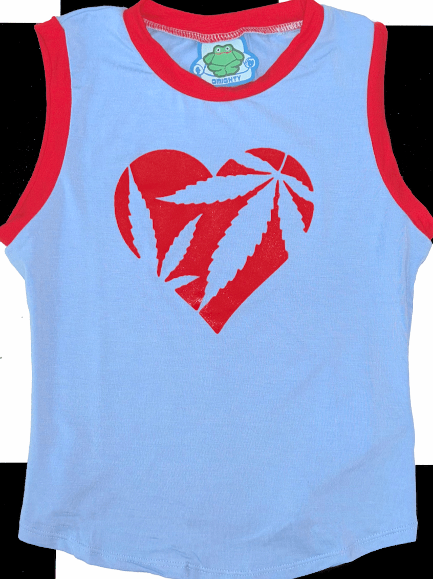 o'mighty LOVEWEED BABY TANK IN BABYBLUE