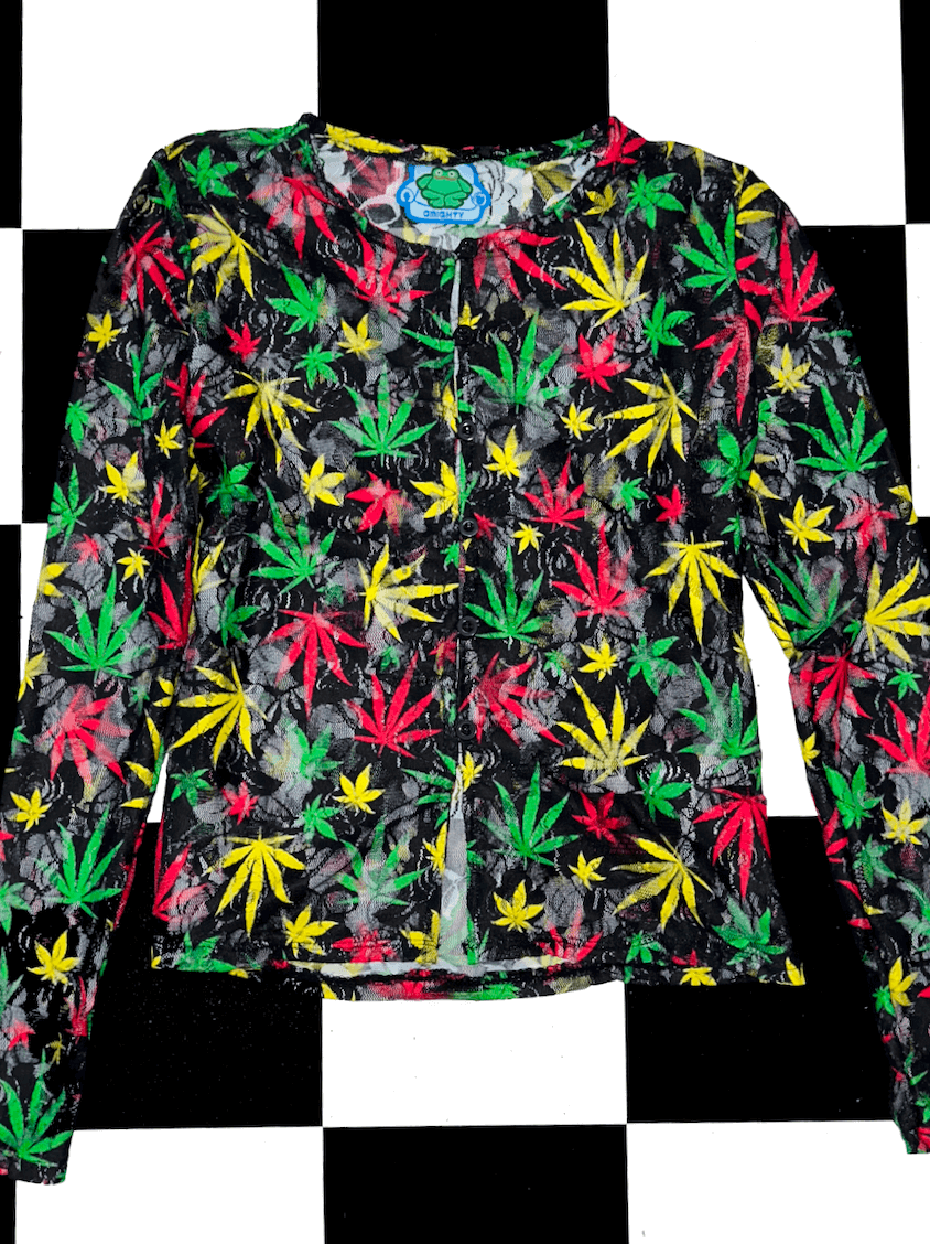 o'mighty MARIJUANA LACE CARDIGAN