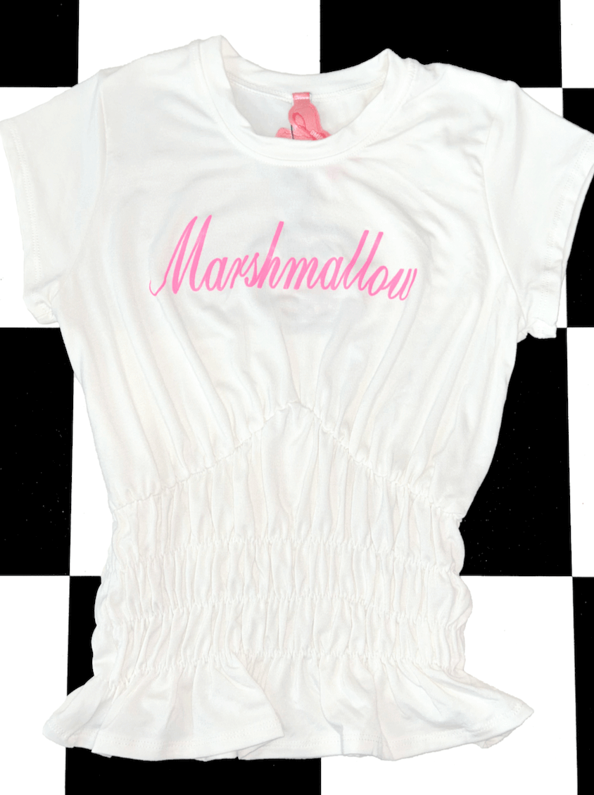 o'mighty MARSHMALLOW BOOBIE SCRUNCHIE TEE