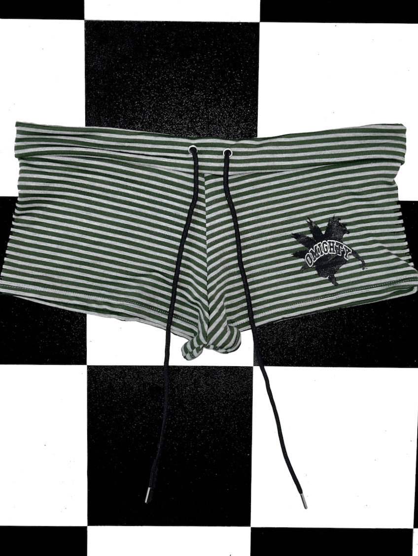 o'mighty MARYJANE BOY SHORT IN GREY STRIPES