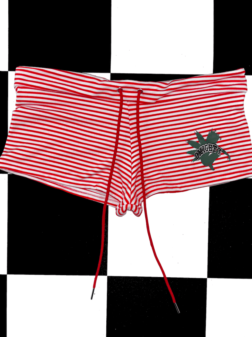 o'mighty MARYJANE BOY SHORT IN RED STRIPES