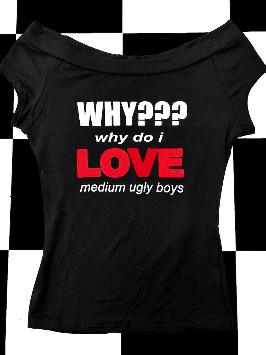 o'mighty MEDIUM UGLY BOYS BOATNECK TOP