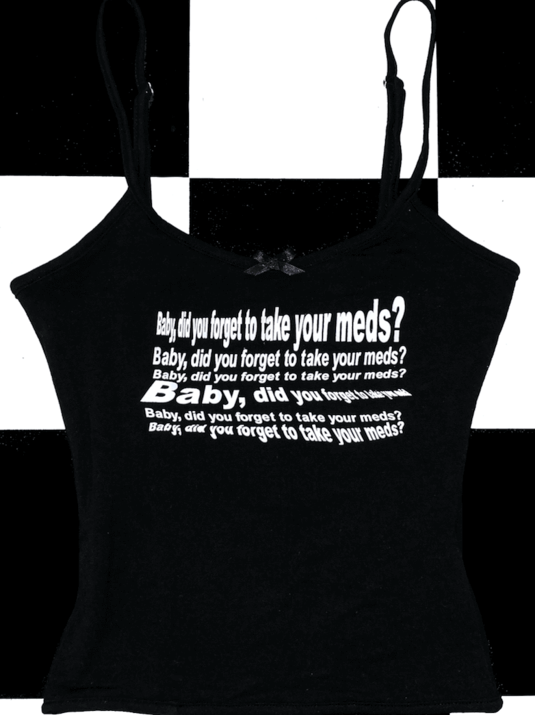 o'mighty MEDS FITTED TANK IN BLACK