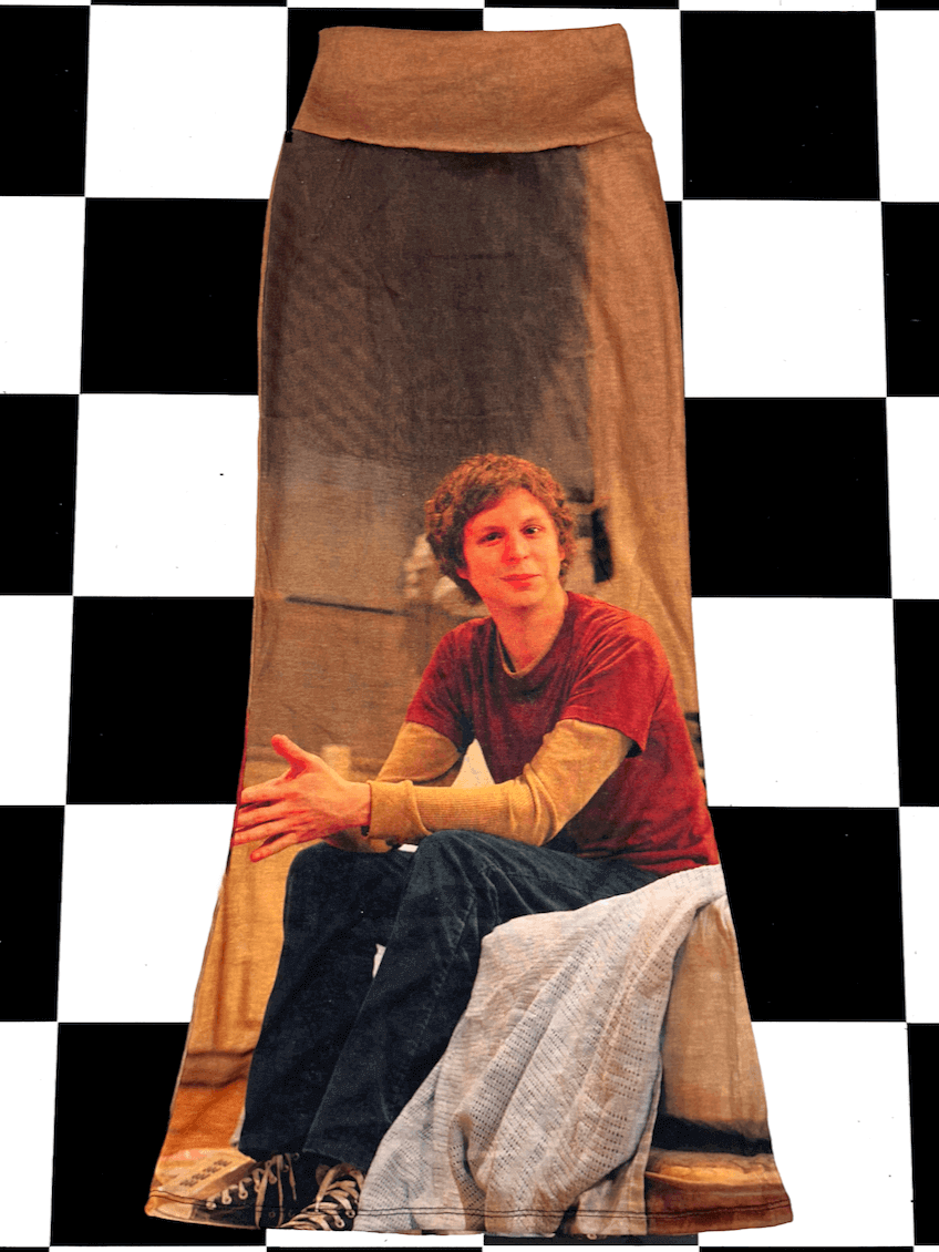 o'mighty MICHAEL CERA SLUB SKIRT IN BROWN