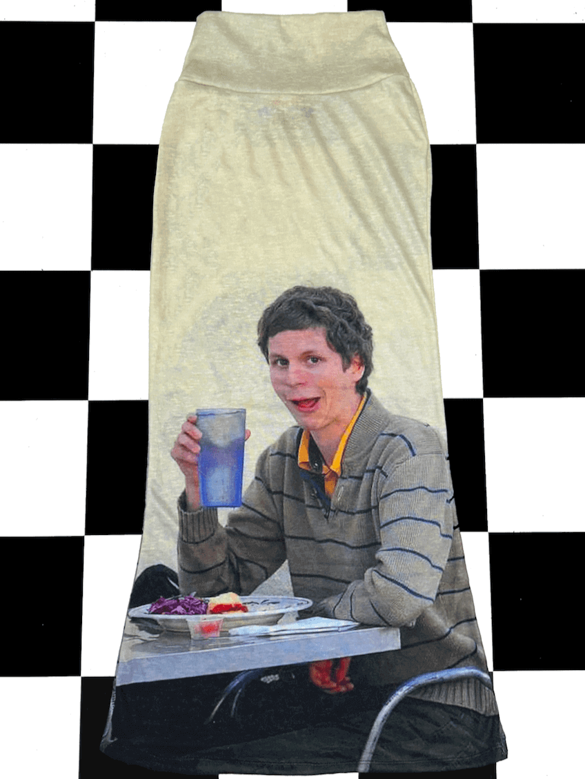 o'mighty MICHAEL CERA SLUB SKIRT IN CREAM