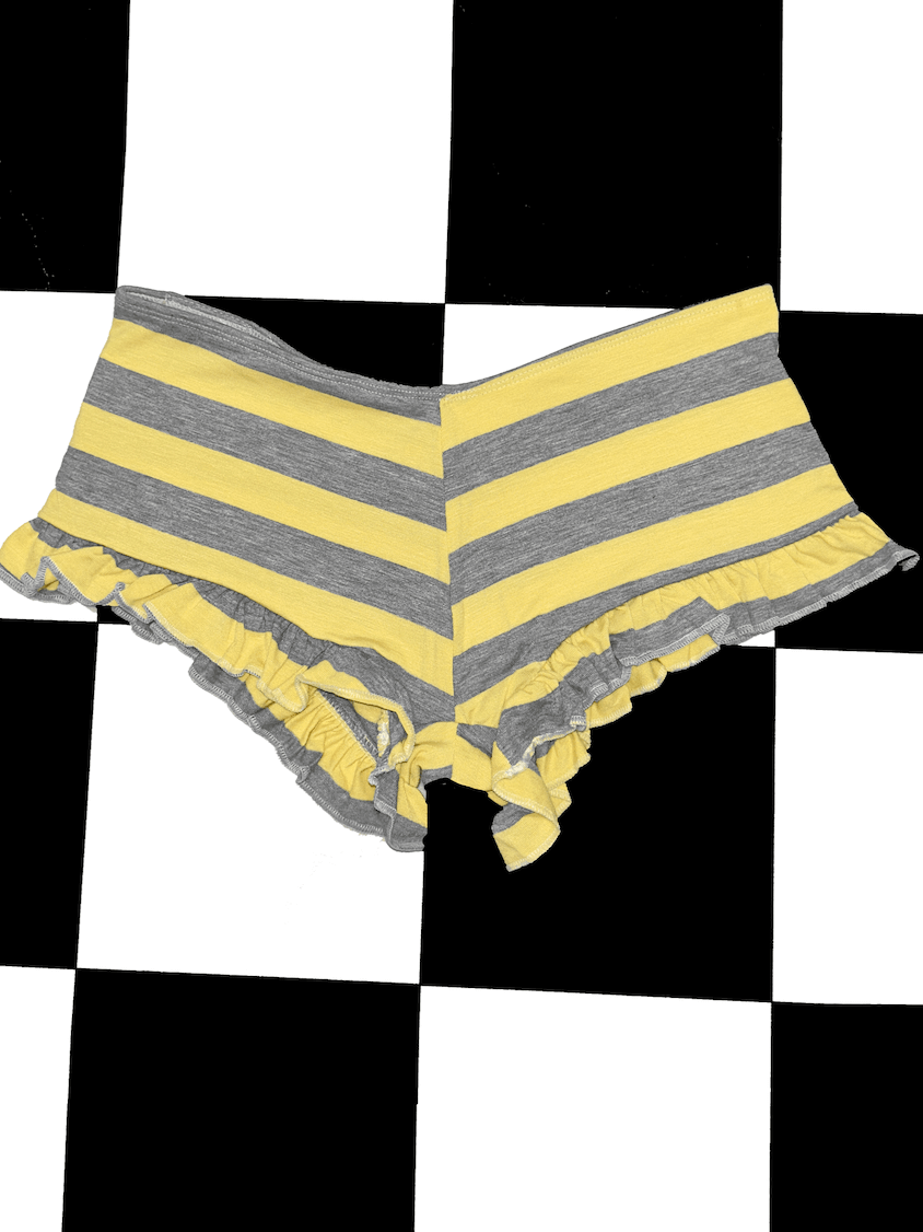 o'mighty MICRO SHORT IN YELLOW STRIPES