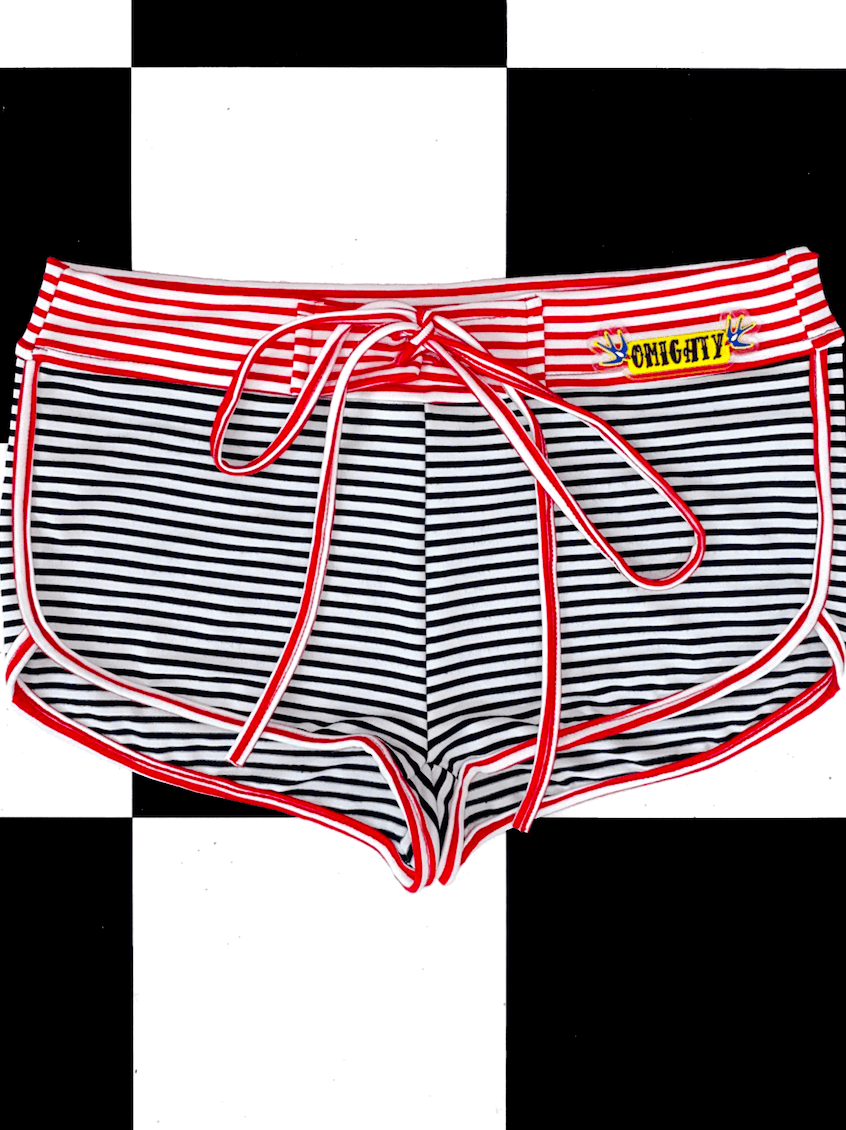 o'mighty MINI STRIPED SHORT IN MONO