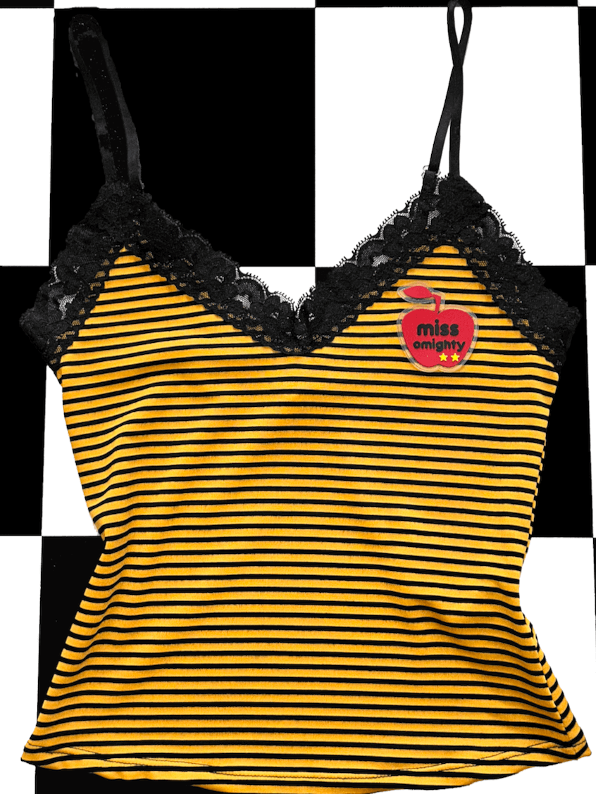 o'mighty MISS OMIGHTY CAMI IN YELLOW STRIPES