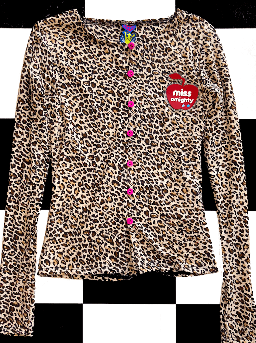o'mighty MISS OMIGHTY CARDI IN LEOPARD