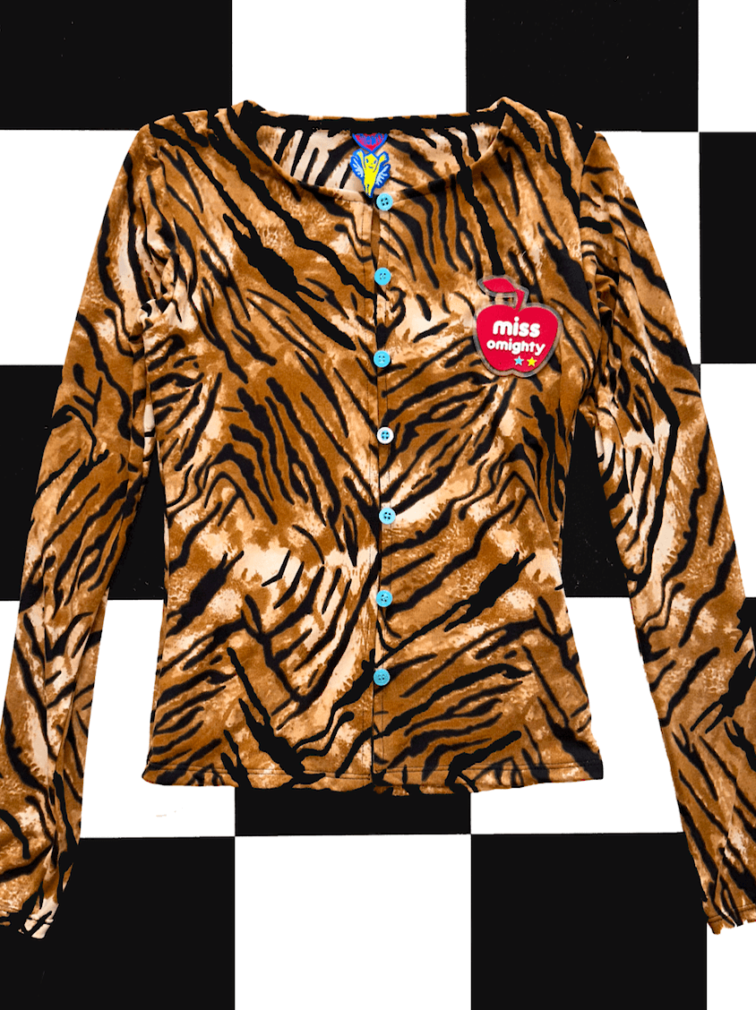 o'mighty MISS OMIGHTY CARDI IN TIGER