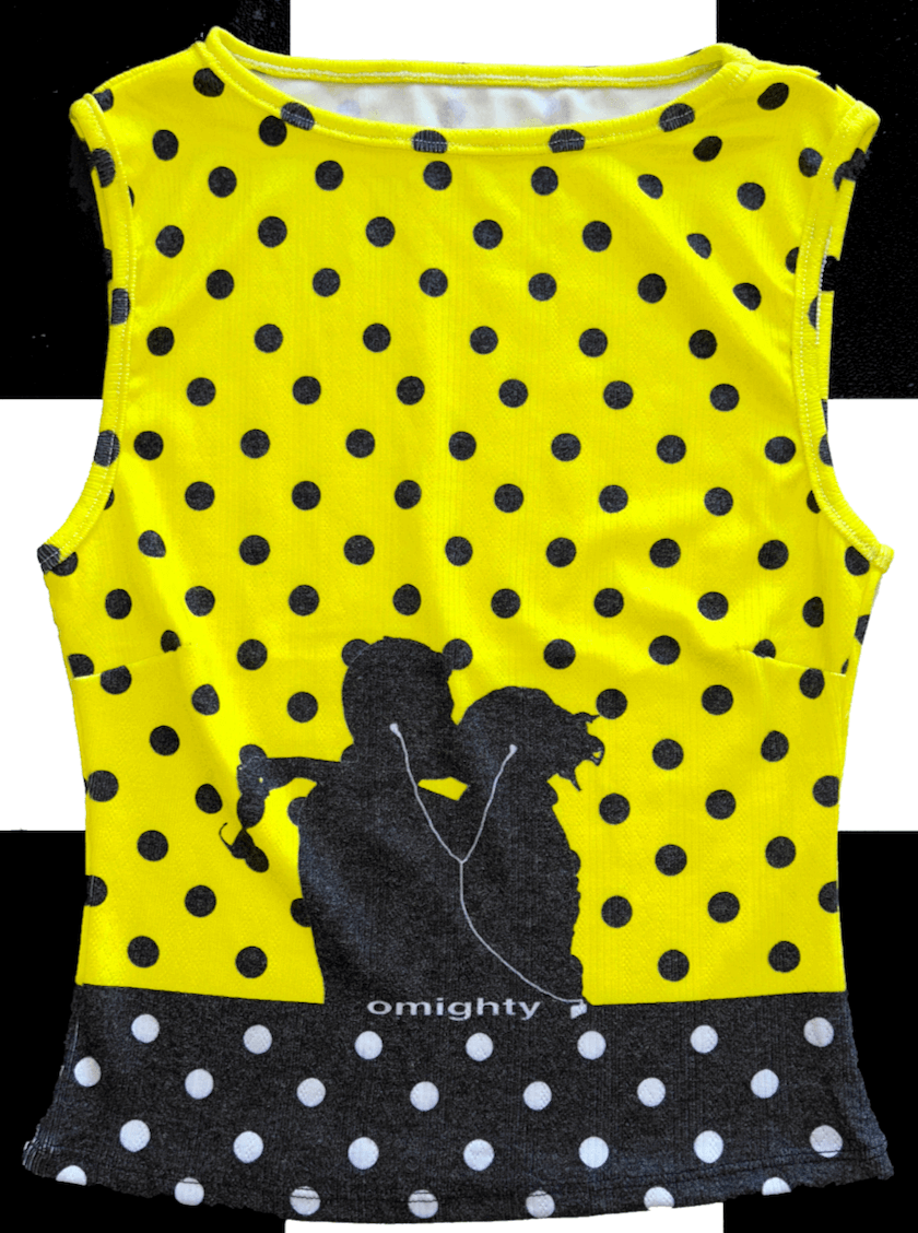 o'mighty MUSIC LOVERS POLKA TANK IN YELLOW