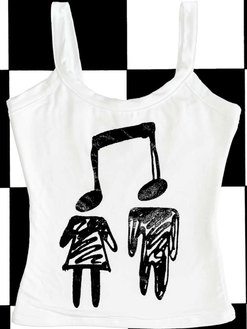 o'mighty MUSIC LOVERS WHITE CAMI