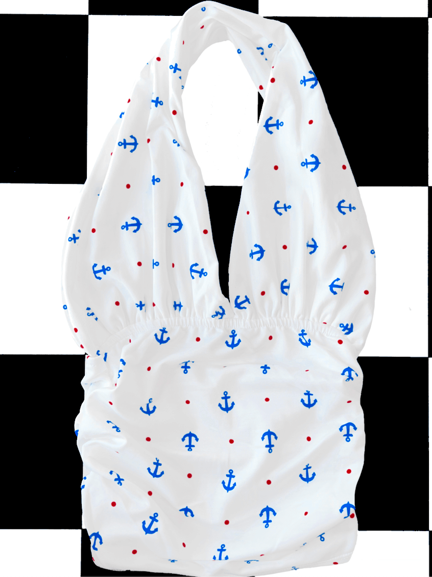 o'mighty NAUTICAL HALTER IN WHITE