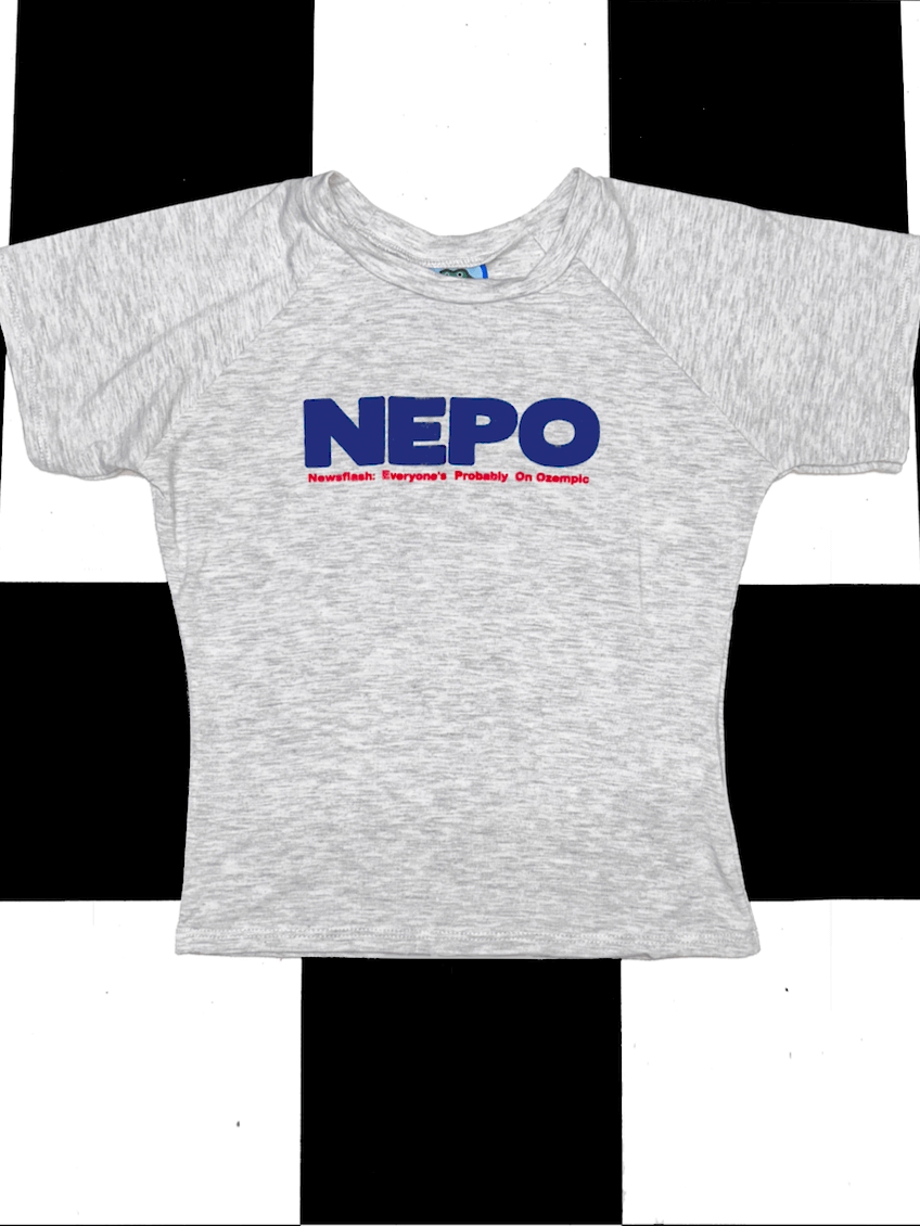 o'mighty NEPO BABY TEE IN GREY