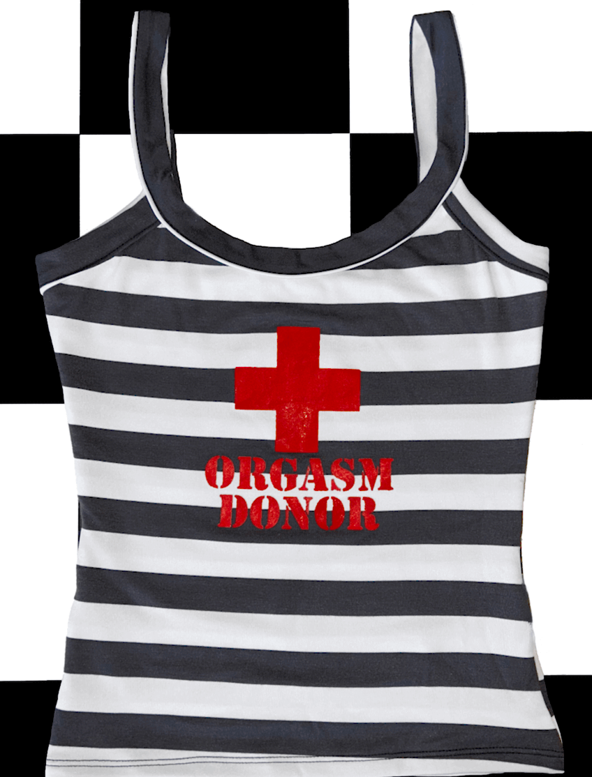 o'mighty ORGASM DONOR STRIPED CAMI