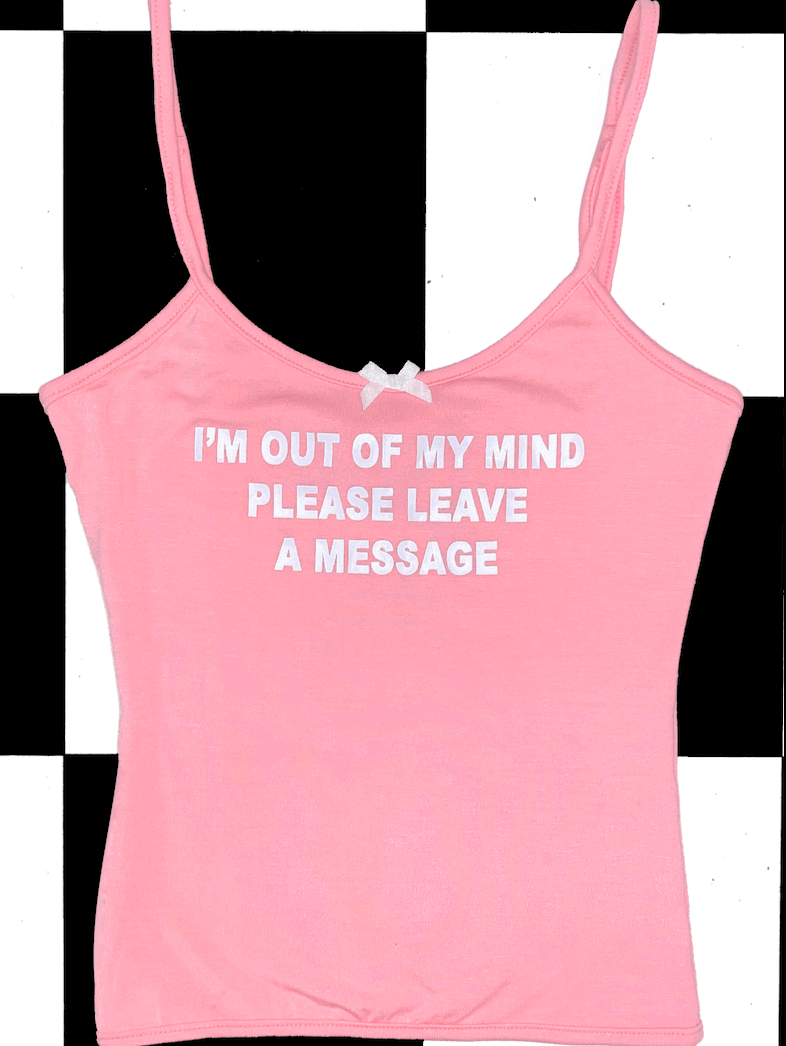 o'mighty OUT OF MY MIND FITTED CAMI IN PINK
