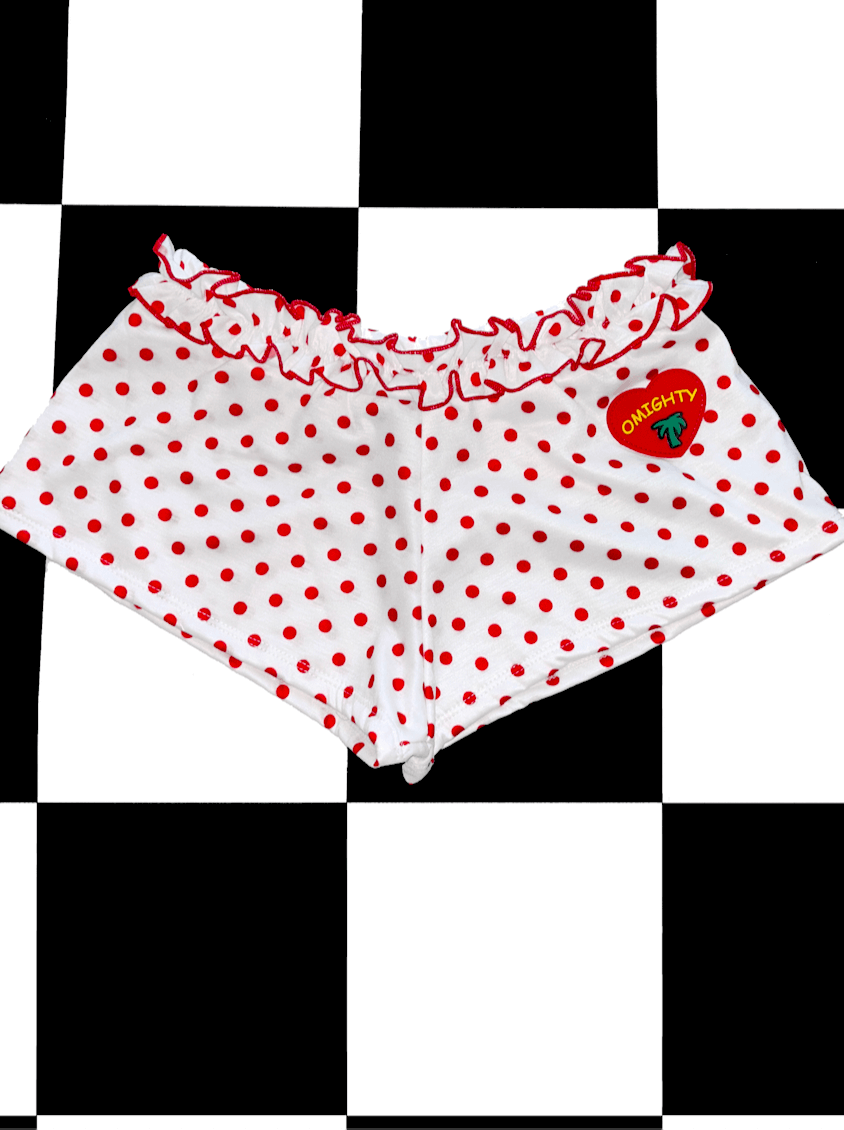 o'mighty PALMA POLKA SHORT IN CHERRY