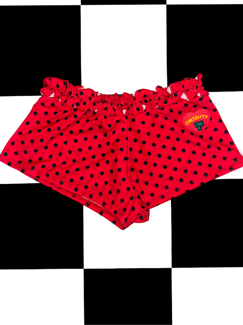 o'mighty PALMA POLKA SHORT IN RED