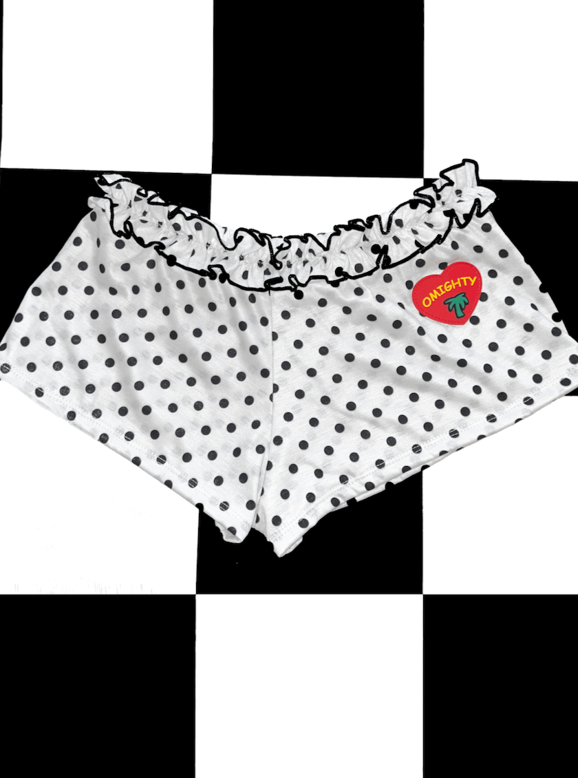 o'mighty PALMA POLKA SHORT IN WHITE