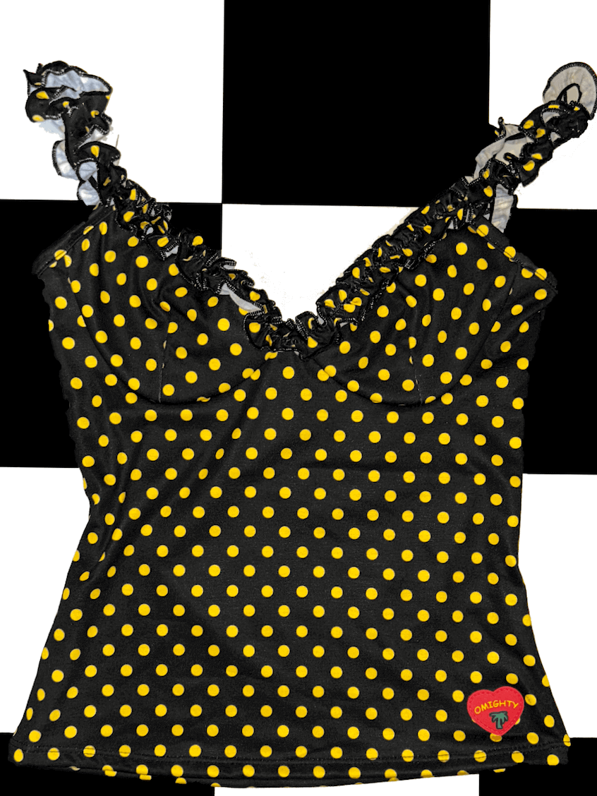 o'mighty PALMA POLKA TOP IN BLACK