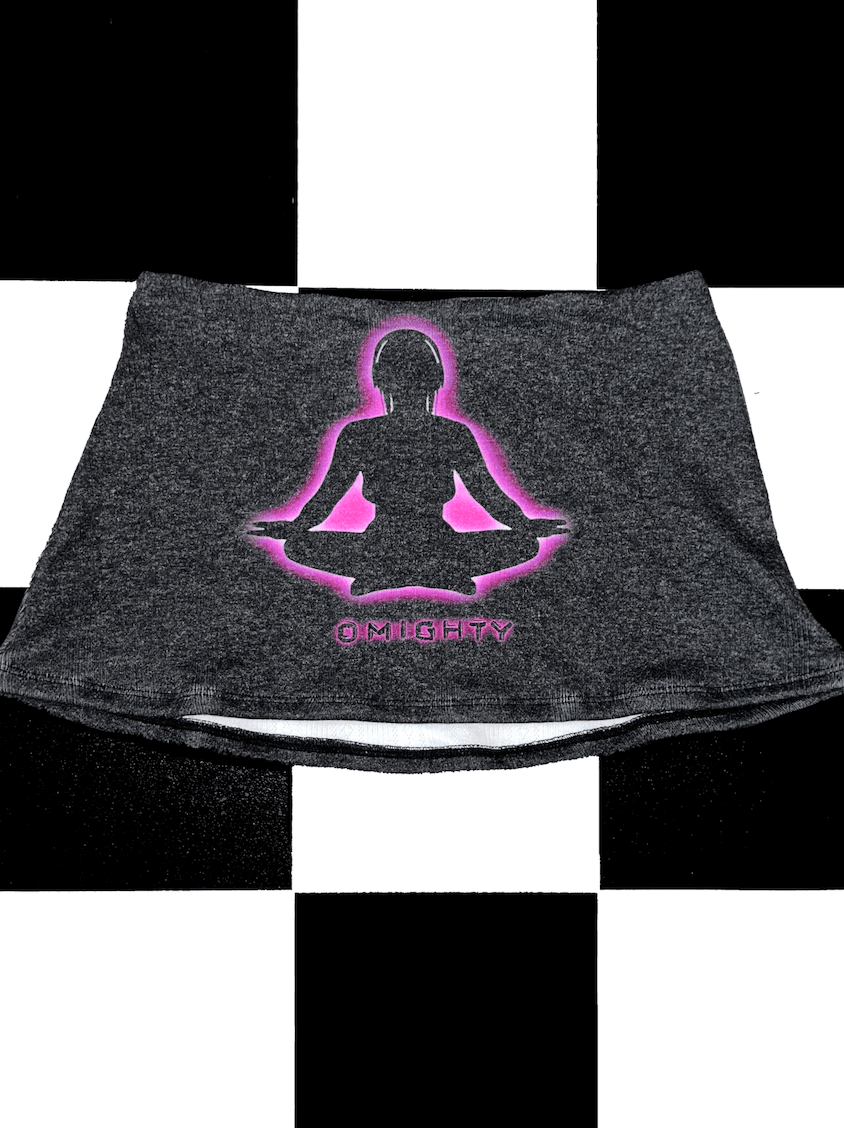 o'mighty PINK AURA POINTELLE MICRO SKIRT