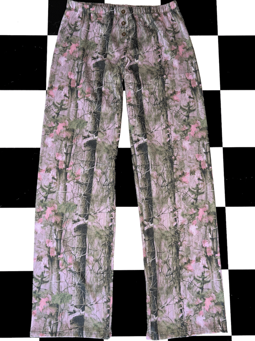 o'mighty PINK CAMO POINTELLE PANT