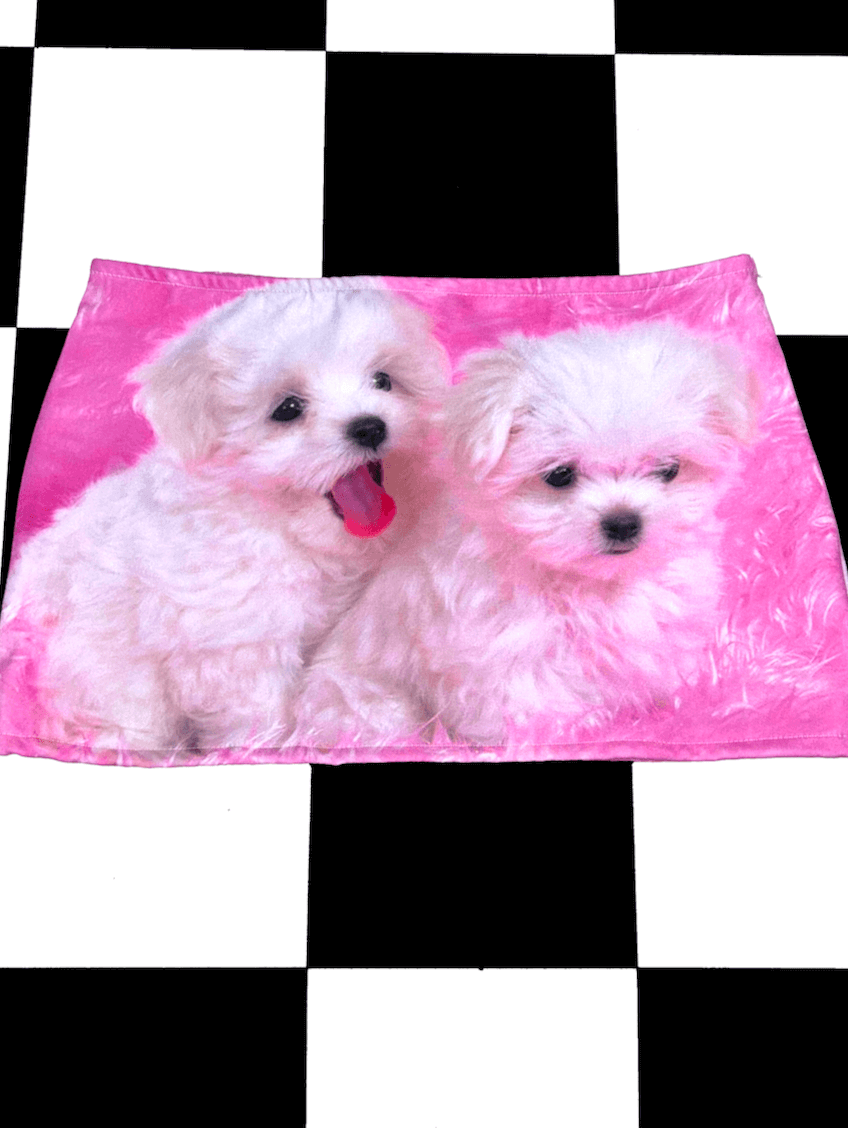 o'mighty PINK PUPPIES MICRO SKIRT