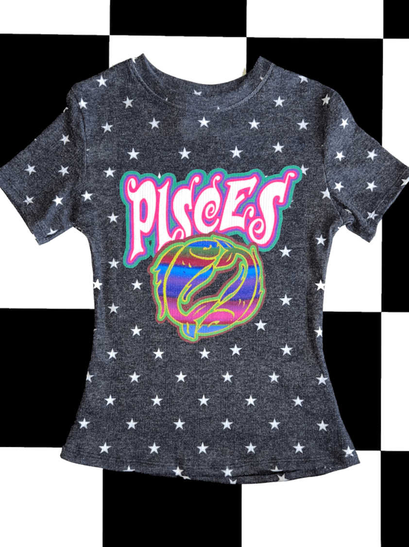 o'mighty PISCES STAR POINTELLE TEE