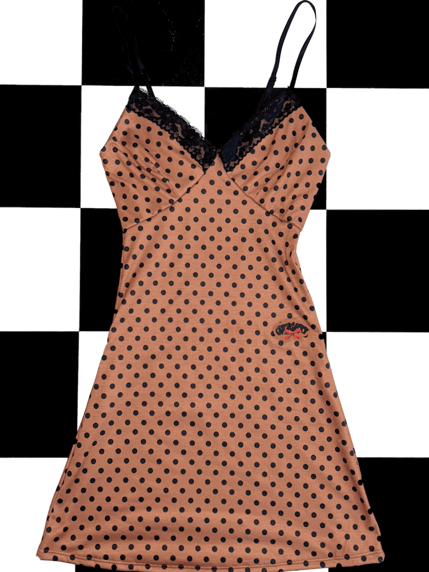 o'mighty POLKA CAMI DRESS IN MOCHA
