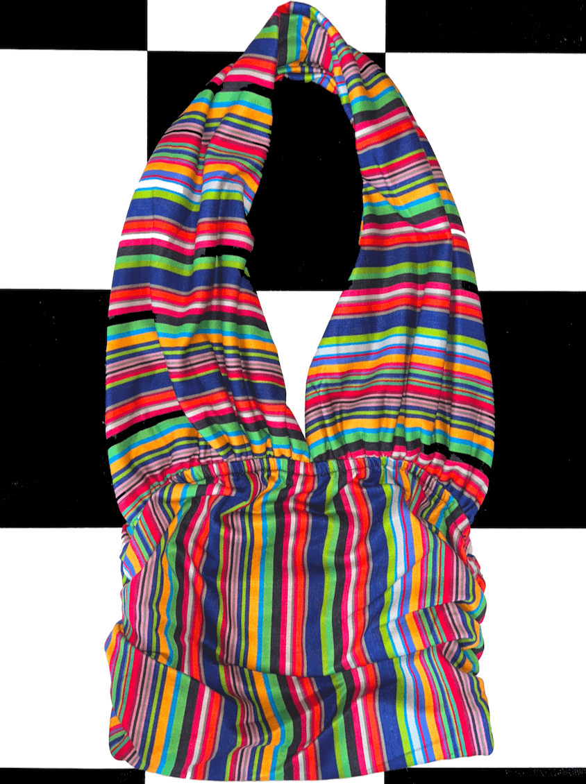 o'mighty RAINBOW STRIPED HALTER