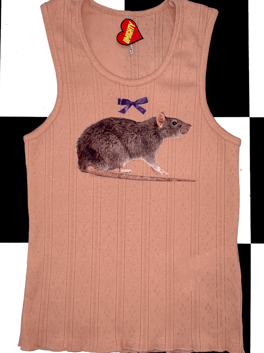 o'mighty RAT POINTELLE TANK IN SAND
