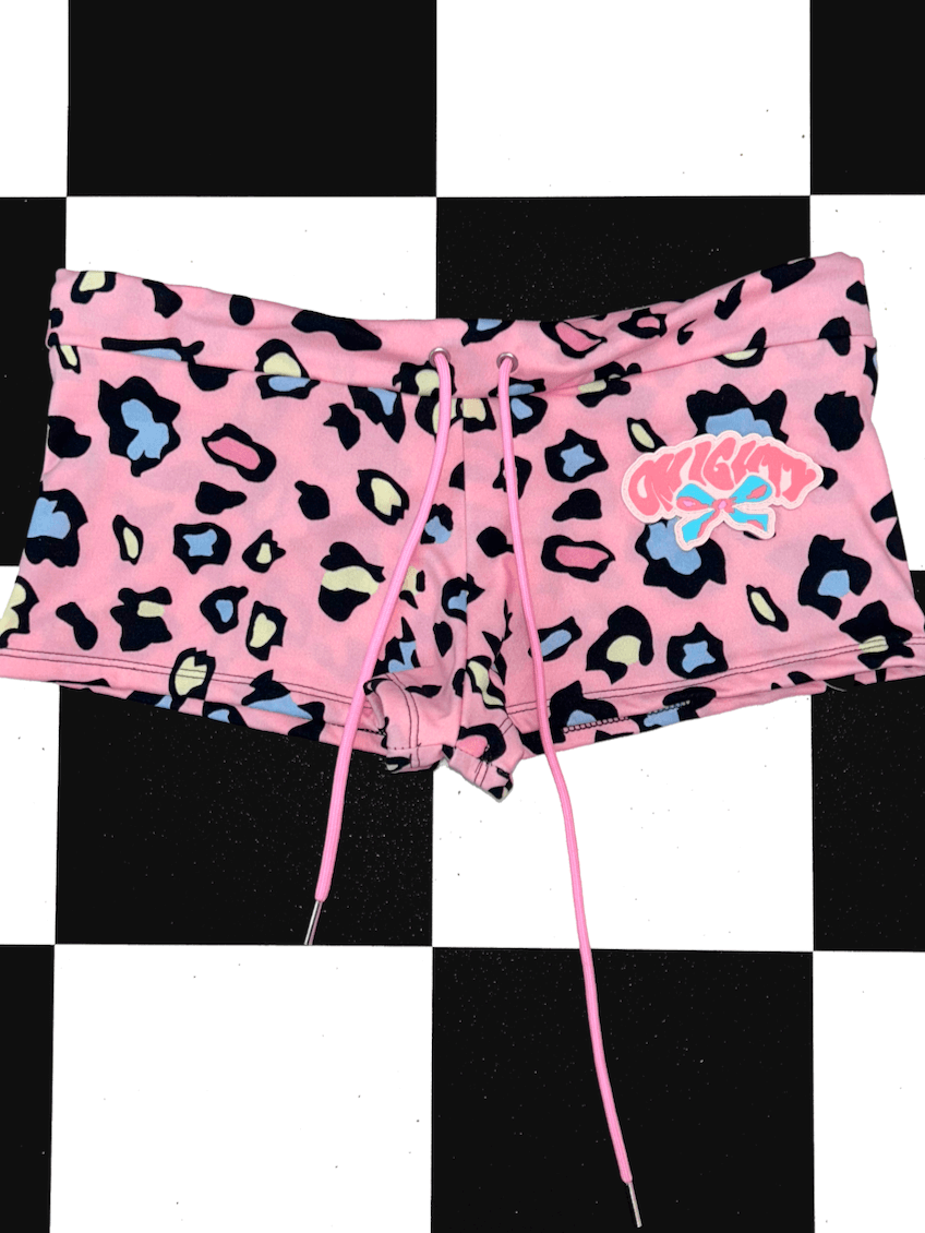 o'mighty RIBBON BOY SHORT IN BARBIE LEOPARD