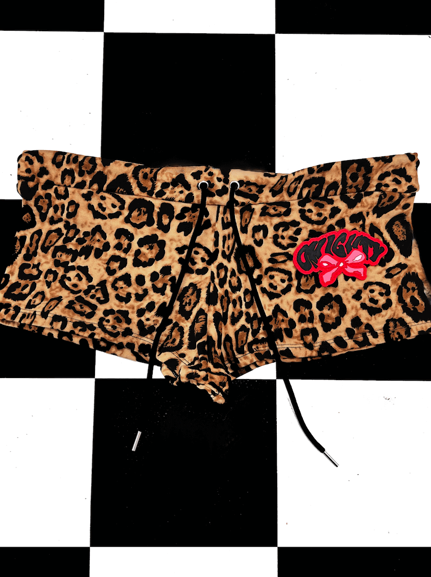 o'mighty RIBBON BOY SHORT IN BIG LEOPARD
