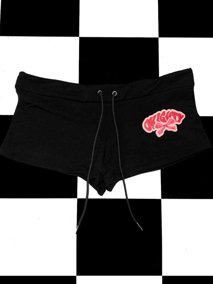 o'mighty RIBBON BOY SHORT IN BLACK