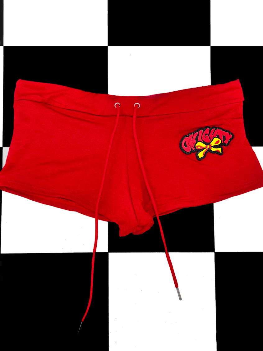 o'mighty RIBBON BOY SHORT IN RED