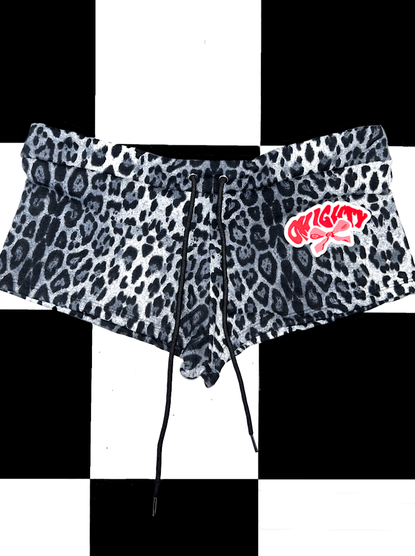 o'mighty RIBBON BOY SHORT IN SNOW LEOPARD