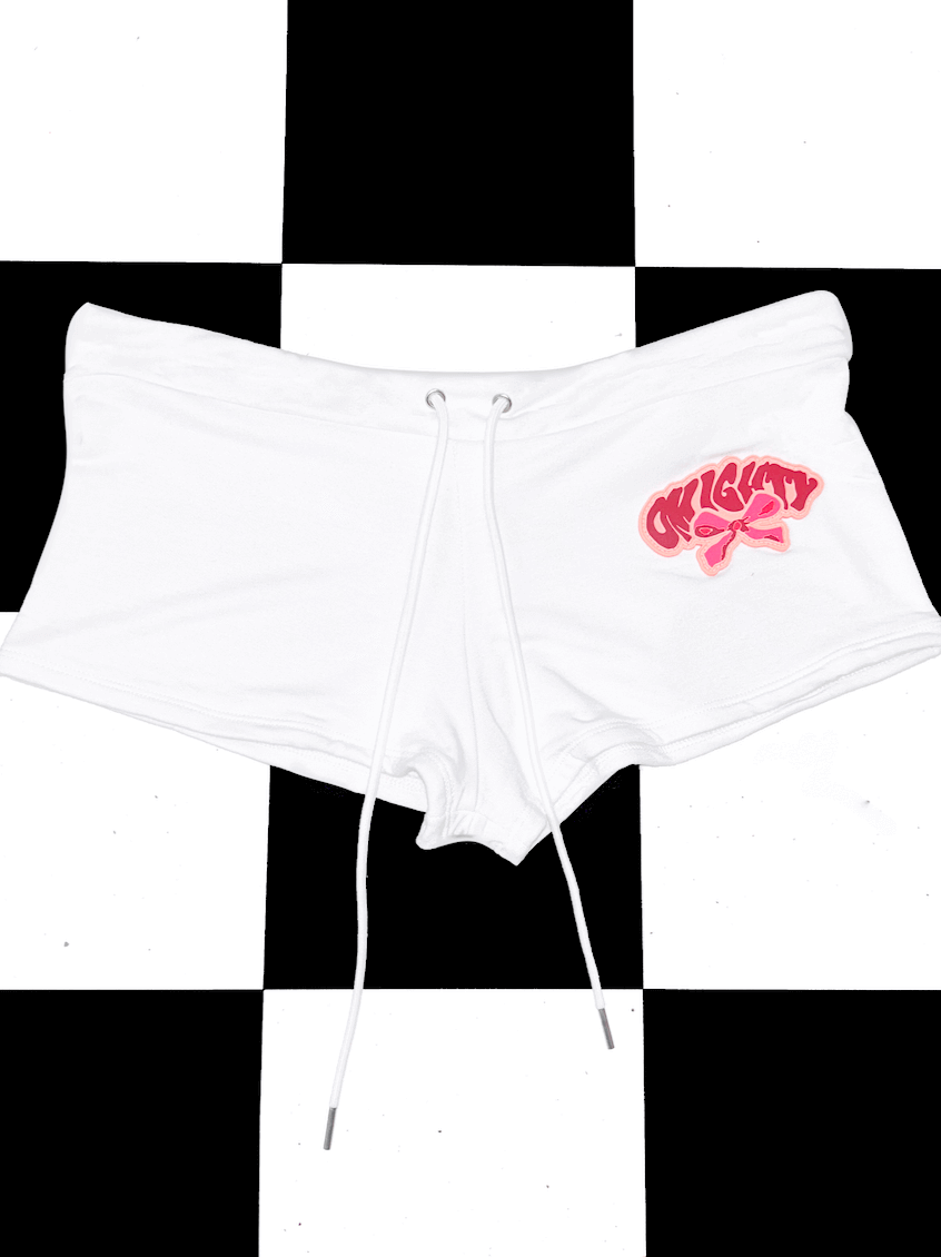 o'mighty RIBBON BOY SHORT IN WHITE