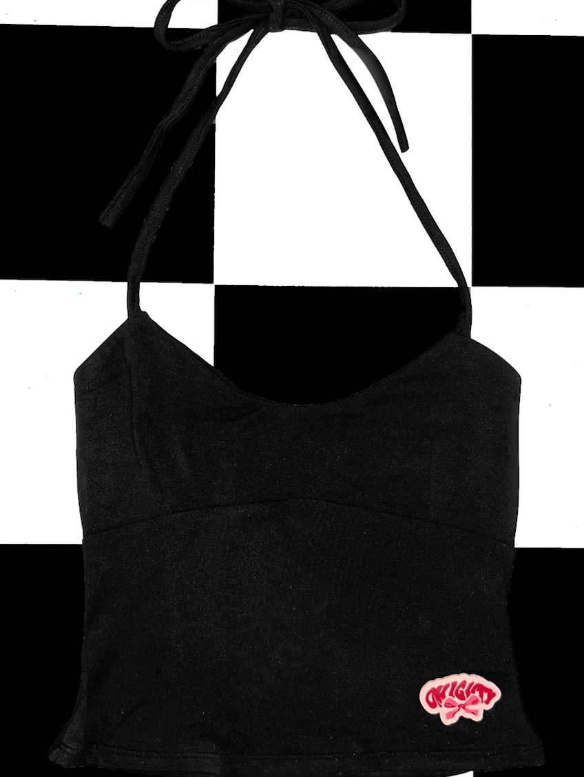 o'mighty RIBBON HALTER IN BLACK